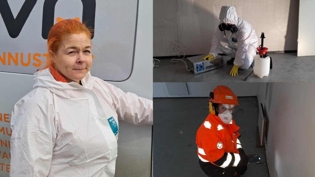 Catevan kalma- ja erikoispuhdistukset - kuvakollaasi